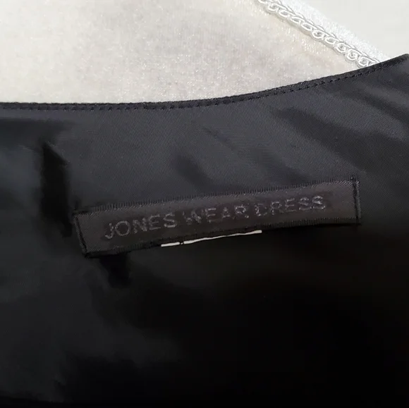 𝅺VINTAGE Jones Wear Black Chiffon Sleeveless Tiered Ruffle Full Skirt Midi Dres - Picture 15 of 15